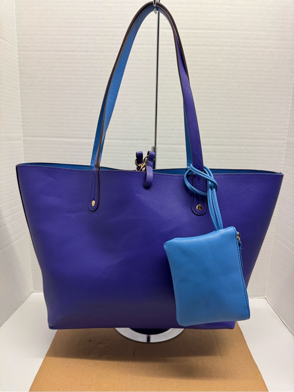 IMAN Boho Chic Reversible Tote with Matching Wristlet